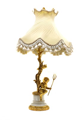 Lot 158A - A gilt table lamp