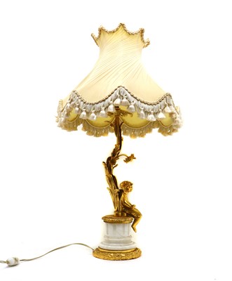 Lot 158 - A gilt table lamp