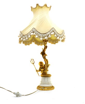 Lot 158 - A gilt table lamp