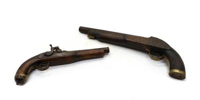 Lot 229 - A naval flintlock pistol