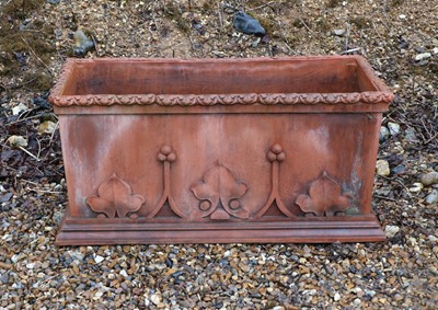 Lot 419 - A faux terracotta garden fountain and trough