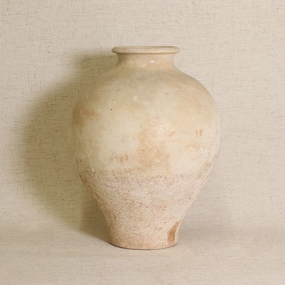 Lot 4 - A Chinese white-glazed jar