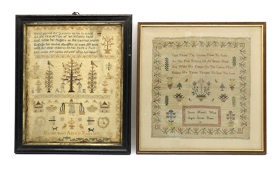 Lot 199 - A Victorian needlework sampler