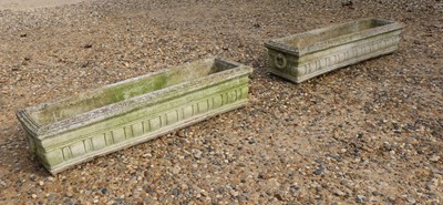Lot 488 - A pair of reconstituted stone planters