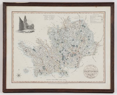 Lot 19 - Thomas Dix: New Map of the County of Hertfordshire