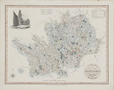 Lot 19 - Thomas Dix: New Map of the County of Hertfordshire