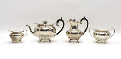 Lot 46 - An Edwardian silver four piece tea service