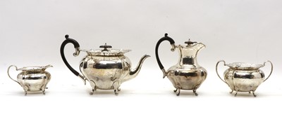 Lot 46 - An Edwardian silver four piece tea service