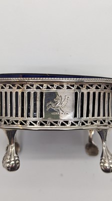 Lot 48 - A George III silver three-piece cruet set