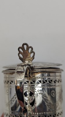 Lot 48 - A George III silver three-piece cruet set