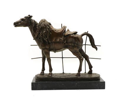 Lot 302 - A bronze model of a horse