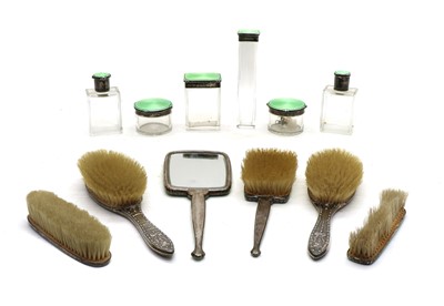 Lot 33 - A silver dressing table set
