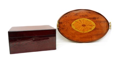 Lot 400 - A mahogany humidor