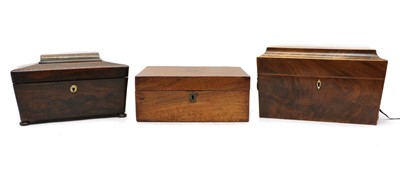 Lot 318 - A Victorian rosewood tea caddy