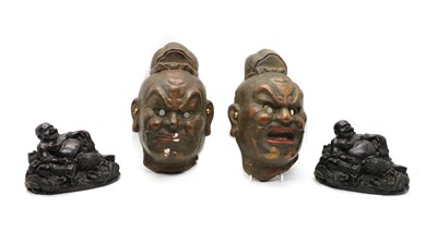 Lot 306 - A pair of Chinese wall masks