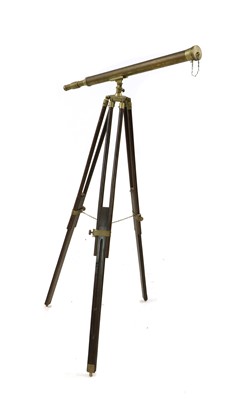 Lot 353 - A brass telescope on stand