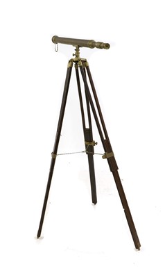 Lot 353 - A brass telescope on stand