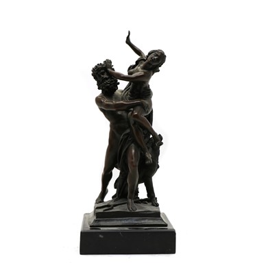 Lot 297 - A bronze figure group