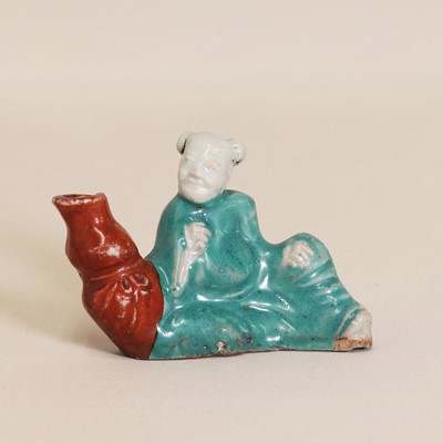 Lot 285 - A Chinese porcelain whistle