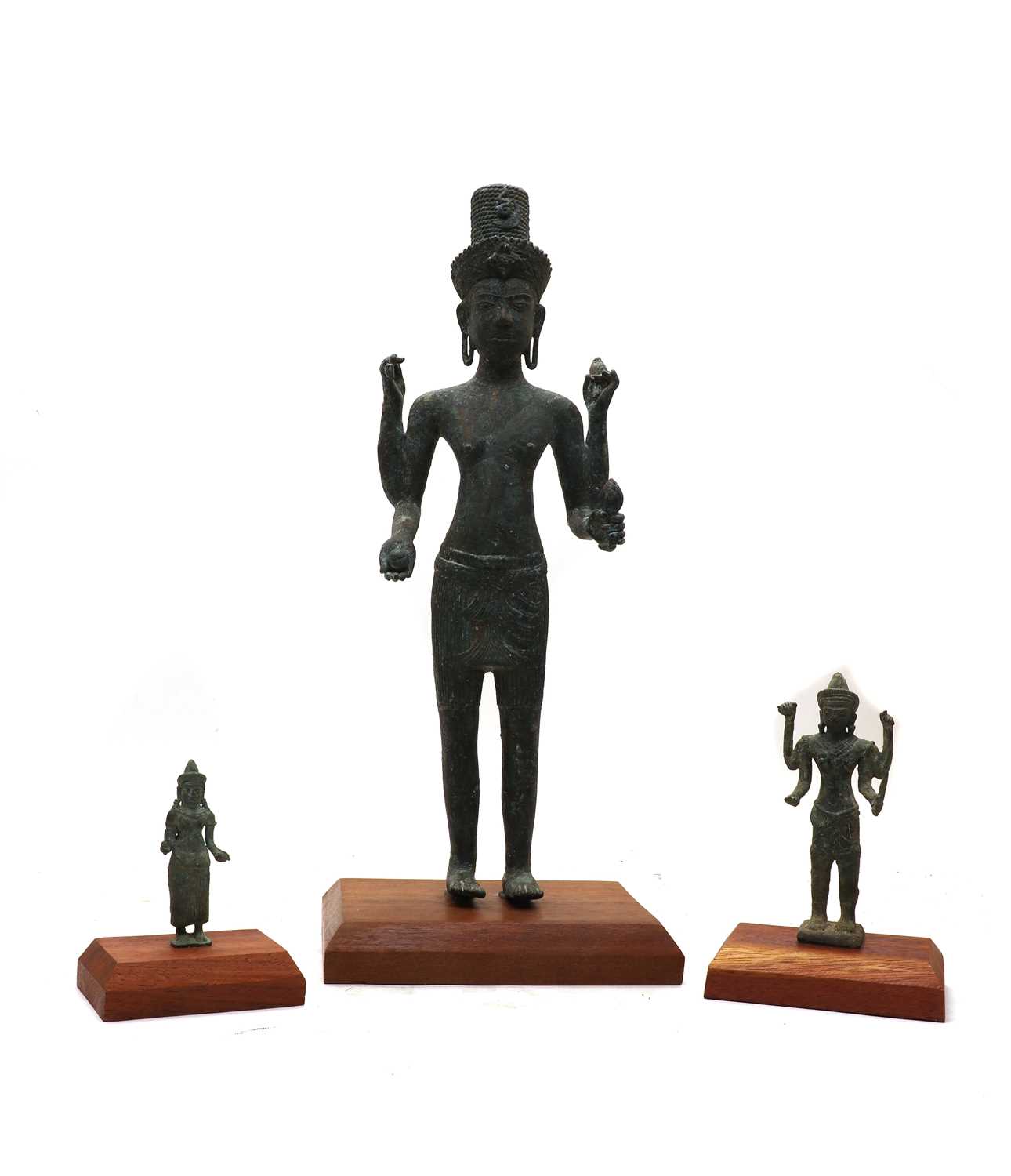 Lot 193 - A Southeast Asian patinated bronze figure