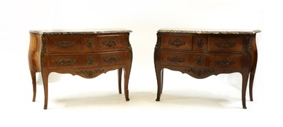 Lot 337 - A pair of Louis XV style commodes