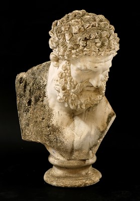 Lot 341 - A large faux marble bust