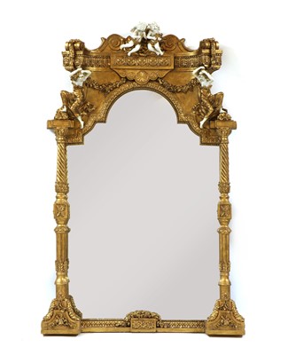 Lot 362 - A French design giltwood wall mirror