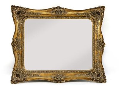 Lot 367 - A large giltwood style wall mirror