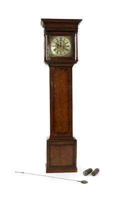 Lot 434 - An early 19th century oak longcase clock