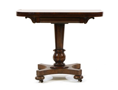 Lot 343 - A William IV rosewood card table