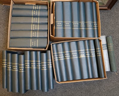 Lot 197 - A collection of thirty bound volumes of Punch magazine