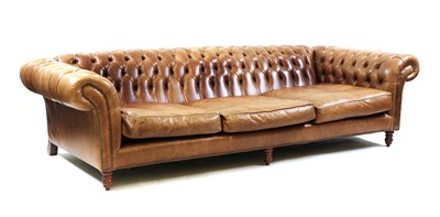 Lot 370 - A large chesterfield sofa