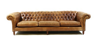 Lot 408 - A large Chesterfield sofa