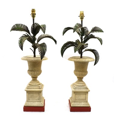 Lot 326 - A pair of palm tree table lamps