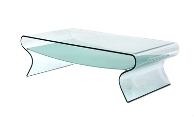 Lot 504 - A 'Charlotte' glass coffee table