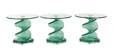Lot 502 - Three contemporary glass side tables