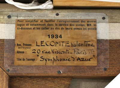Lot 206 - Valentine Lecomte (French, b.1872)