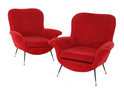 Lot 371 - A pair of Italian armchairs