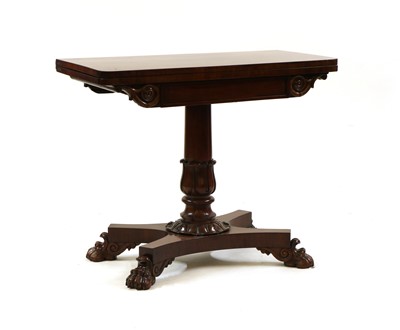 Lot 367 - A William IV mahogany card table