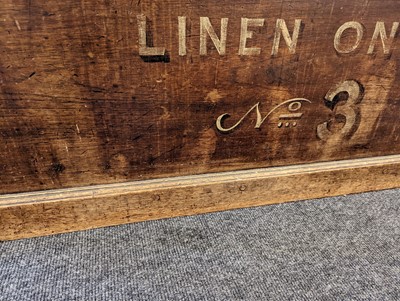Lot 52 - A beechwood linen chest