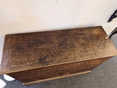 Lot 52 - A beechwood linen chest