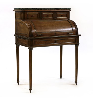 Lot 361 - A Napoleon III style mahogany cylinder bureau