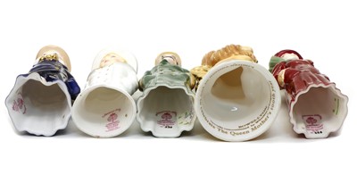 Lot 120 - A collection of five Royal Worcester snuffers