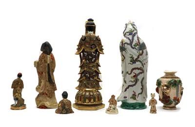 Lot 103 - A group of Japanese Satsuma ware figures