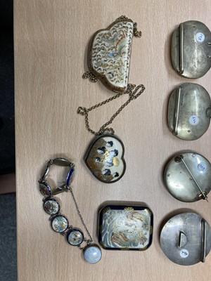 Lot 148 - A collection of Japanese Satsuma ware buckles