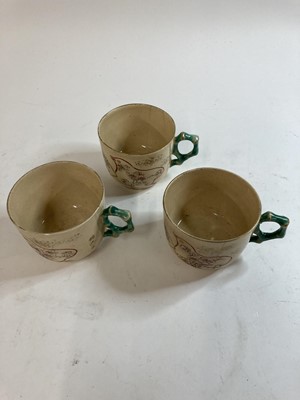 Lot 81 - A collection of Japanese Satsuma tea wares