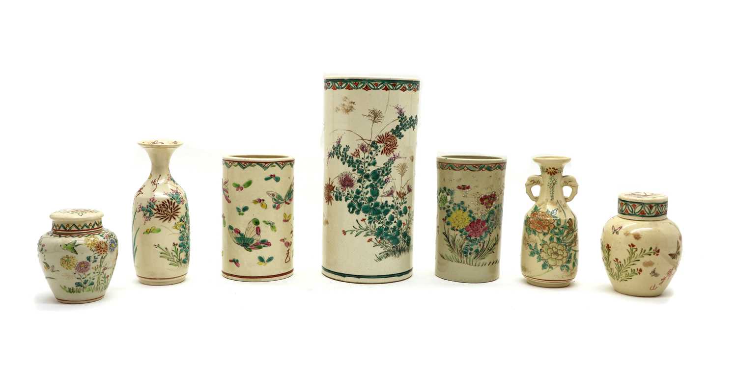 Lot 87 - A collection of Japanese Satsuma ware