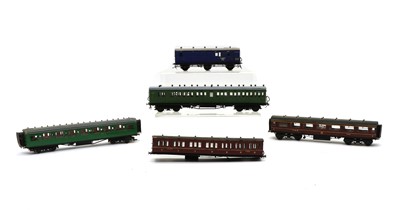 Lot 180A - Seven boxes of kit or scratch-built 00 gauge plastic model railway carriages