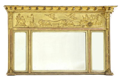 Lot 421 - A Regency giltwood overmantel mirror