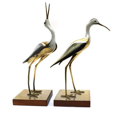 Lot 153 - A pair of mid-century cast herons